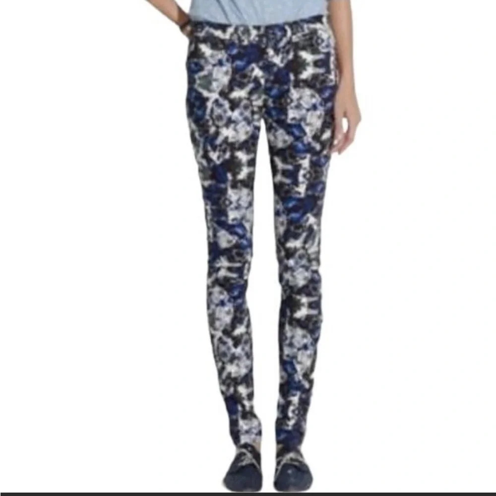 NWT MADEWELL BRUSHSTROKE PRINT SKINNY JEANS